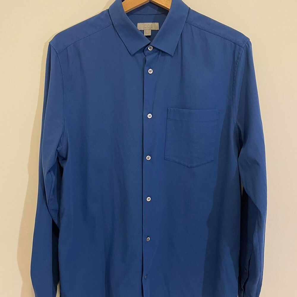 Cos Men's Blue Shirt